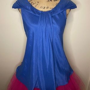 Anthropologie Lapis Large Blue top